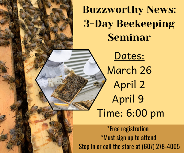 Free registration Must sign up to attend Stop in or call the store at (607) 278-4005.png